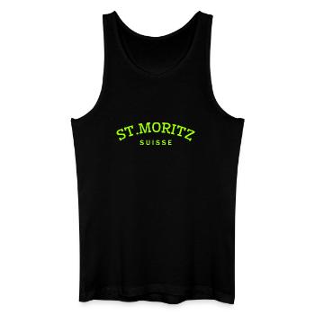 St. Moritz - Suisse - Schweiz - Swiss - Männer Bio Tank Top - Schwarz - Vorne