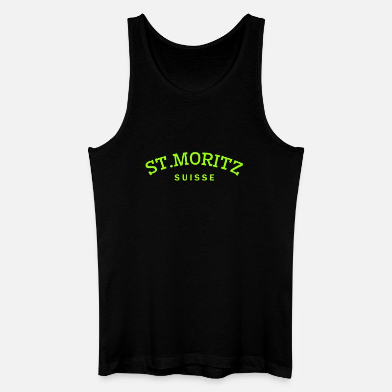 St. Moritz - Suisse - Schweiz - Swiss - Männer Bio Tank Top - Schwarz