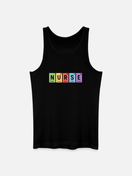Nurse Blockdesign Elementfarben - Männer Bio Tank Top - Schwarz