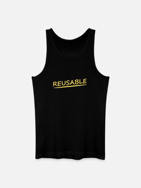 RÉUTILISABLE - Débardeur bio Homme - noir