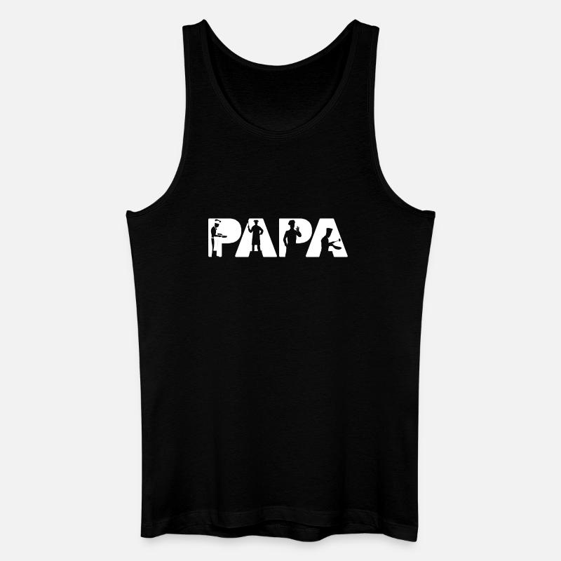Papa Chef Küchenkönig Chefkoch-Design - Männer Bio Tank Top - Schwarz