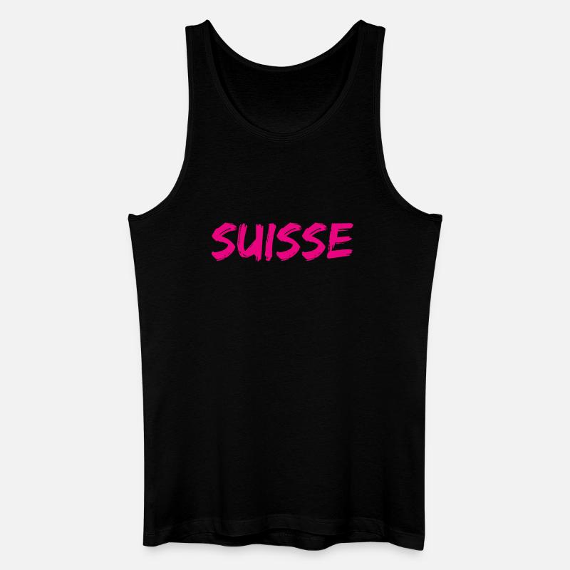 SCHWEIZ. LAND - Männer Bio Tank Top - Schwarz
