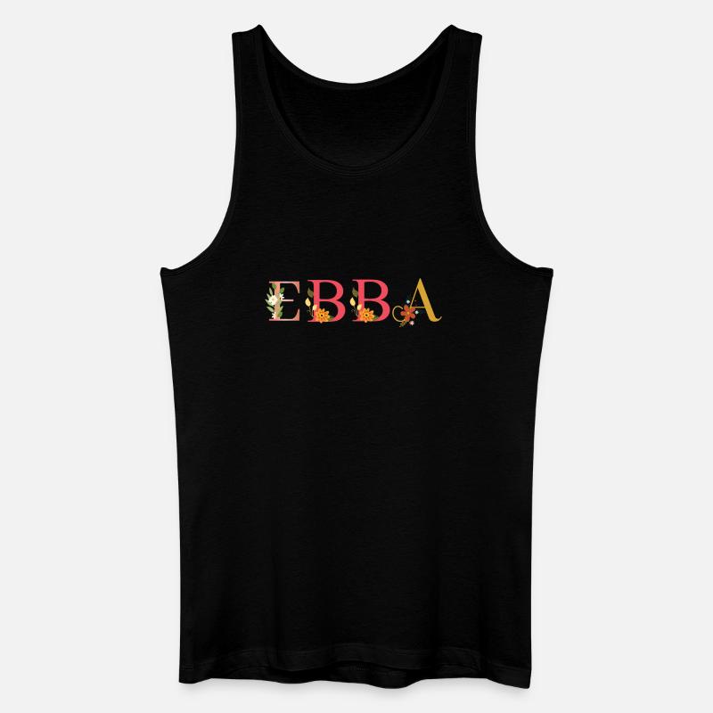 EBBA Name mit Blumen geschmückt - Männer Bio Tank Top - Schwarz