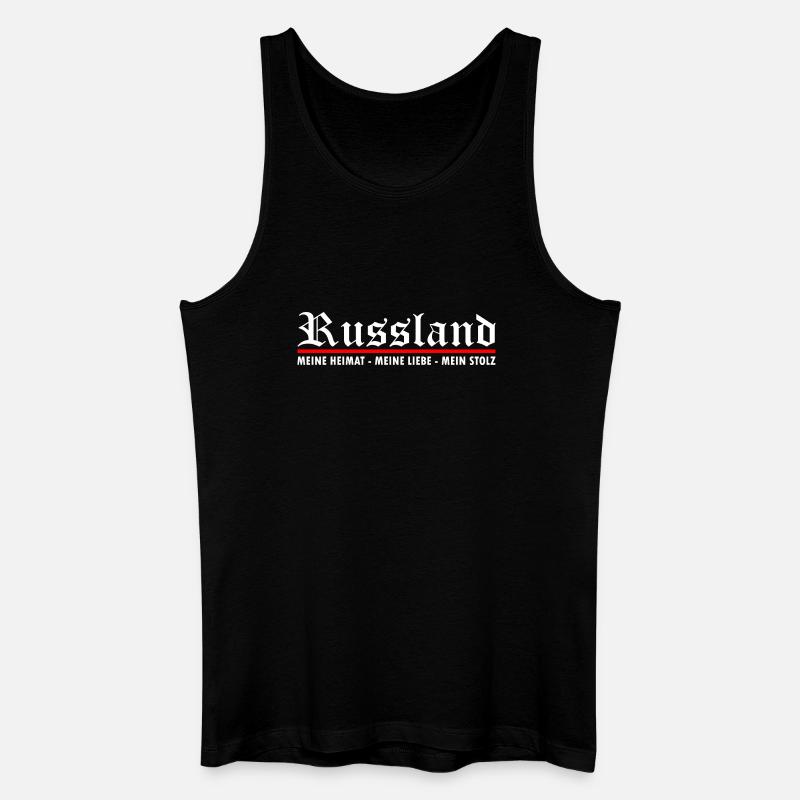 Russland - Männer Bio Tank Top - Schwarz