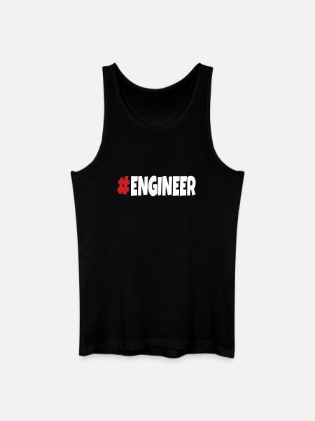 #engineer red&white - Men’s Organic Tank Top - black