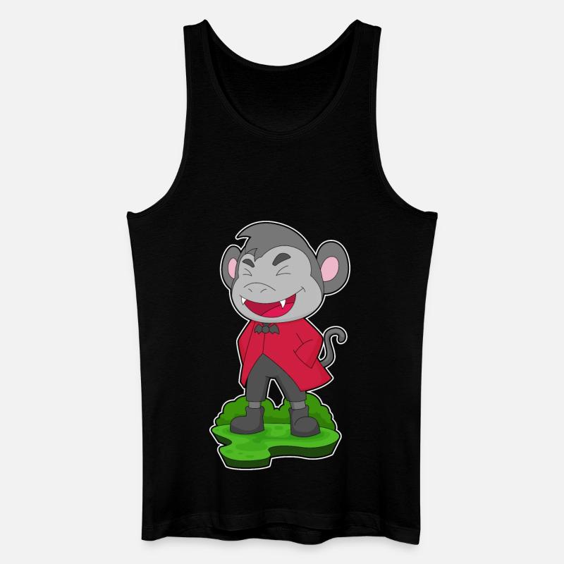 Monkey Halloween Vampire - Men’s Organic Tank Top - black