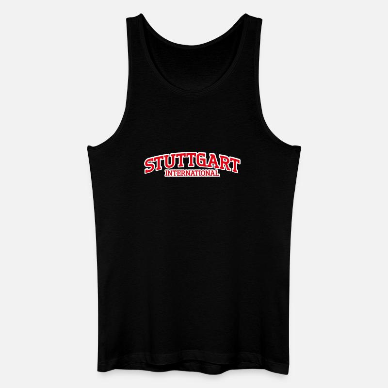 Stuttgart International - Männer Bio Tank Top - Schwarz