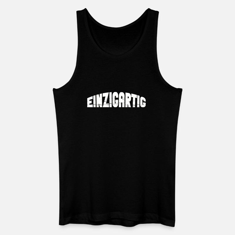 einzigartig - Männer Bio Tank Top - Schwarz