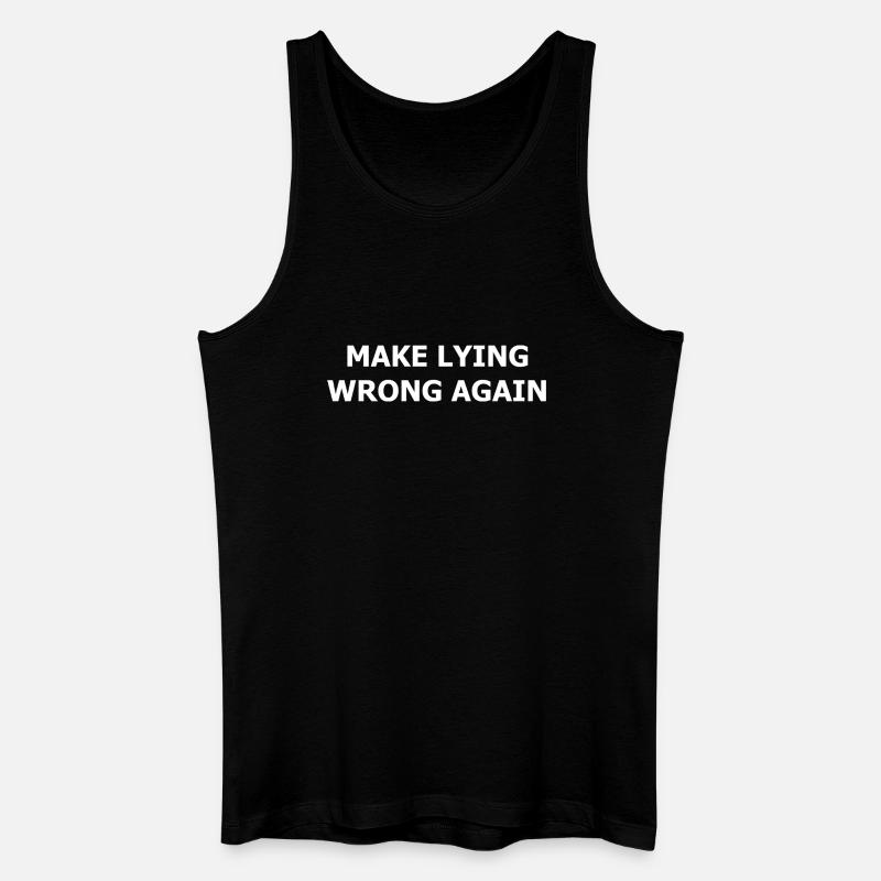 make_lying_wrong_again_whi - Men’s Organic Tank Top - black