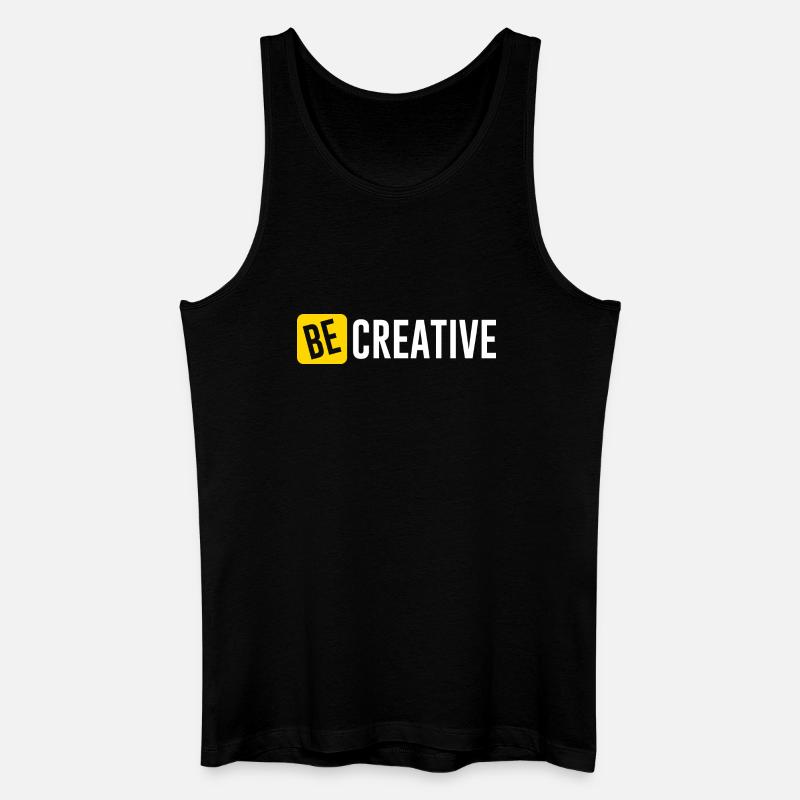 Be Creative Inspiration Design - Männer Bio Tank Top - Schwarz