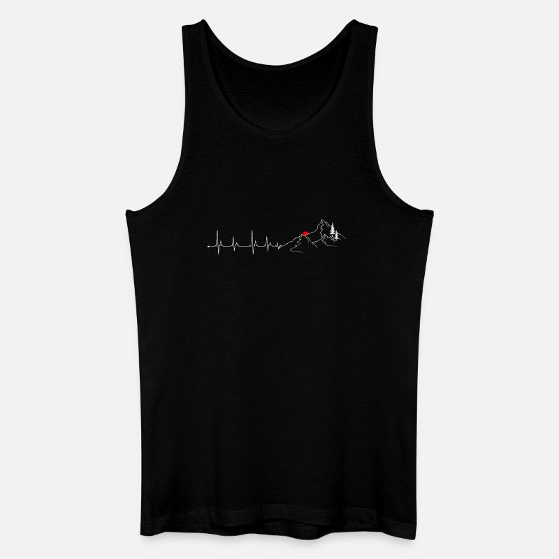 Summit Pulse Red Peak - Men’s Organic Tank Top - black