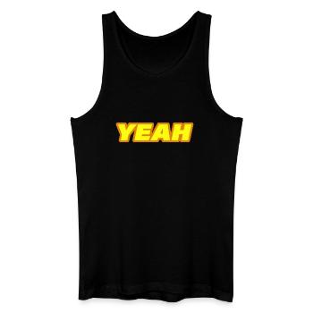 YEAH - Männer Bio Tank Top - Schwarz - Vorne