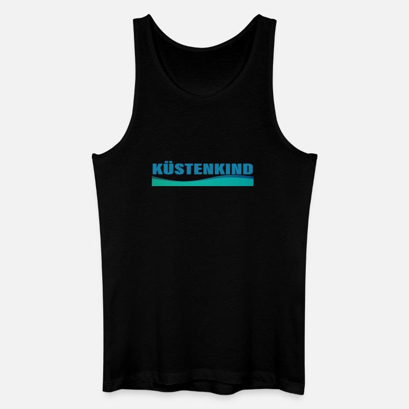 KÜSTENKIND - Männer Bio Tank Top - Schwarz