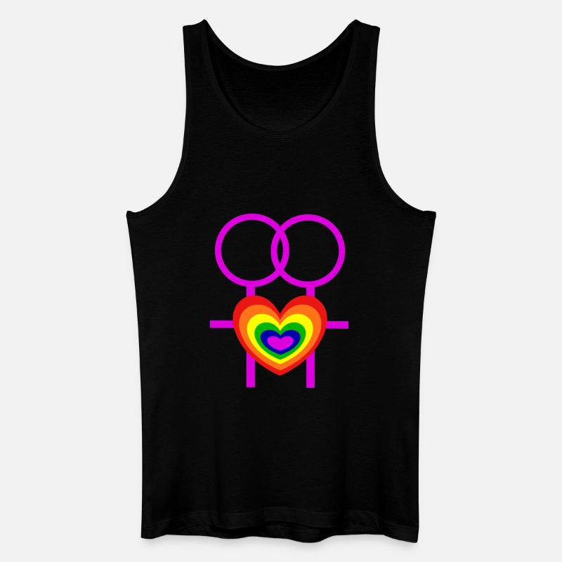 lesbisch Frauen weibliche Symbole CSD - Männer Bio Tank Top - Schwarz