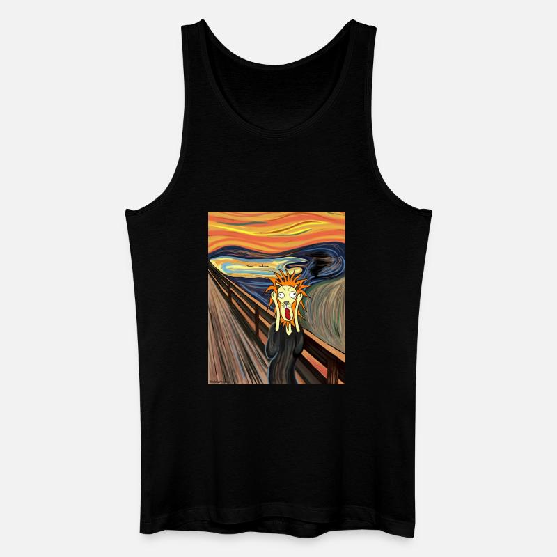 Schrei! Ein lustiger Löwe - Männer Bio Tank Top - Schwarz