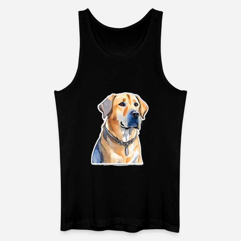 Labrador - Männer Bio Tank Top - Schwarz
