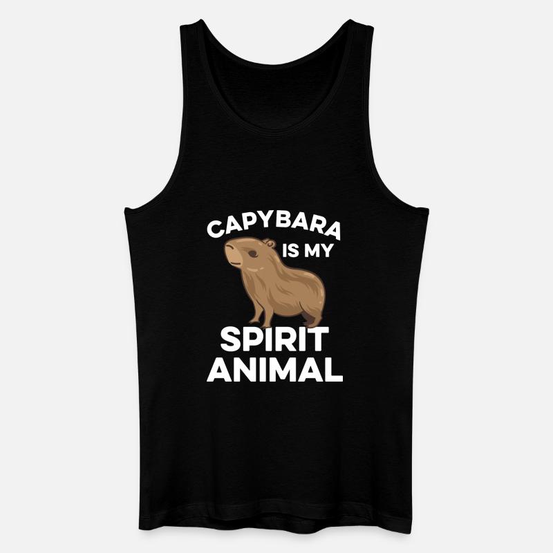Capybara Zootier Design - Männer Bio Tank Top - Schwarz
