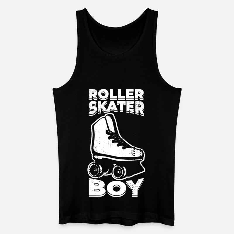Roller Skater Junge - Männer Bio Tank Top - Schwarz