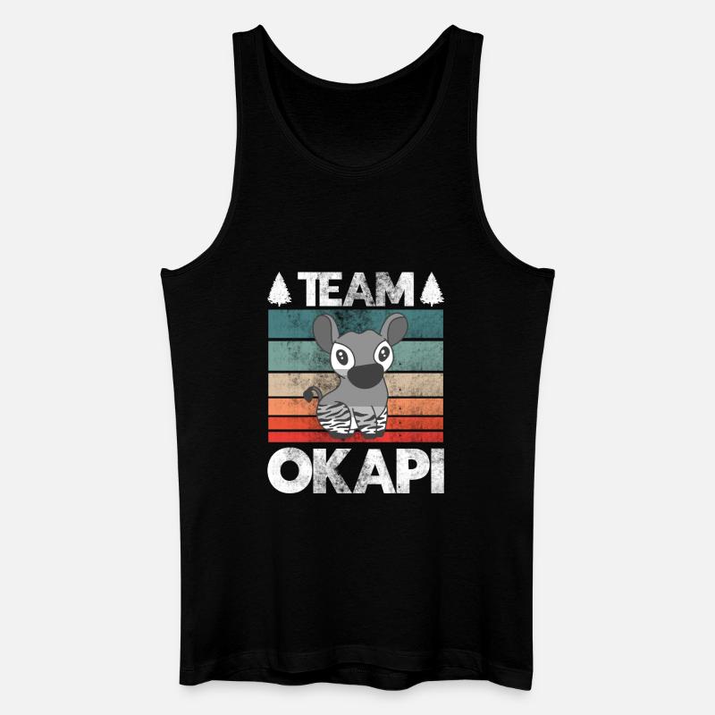 Okapi das Juwel des Dschungels - Männer Bio Tank Top - Schwarz