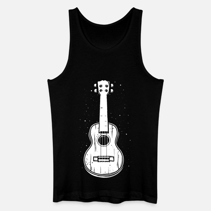 Ukulele Zeichnung - Männer Bio Tank Top - Schwarz