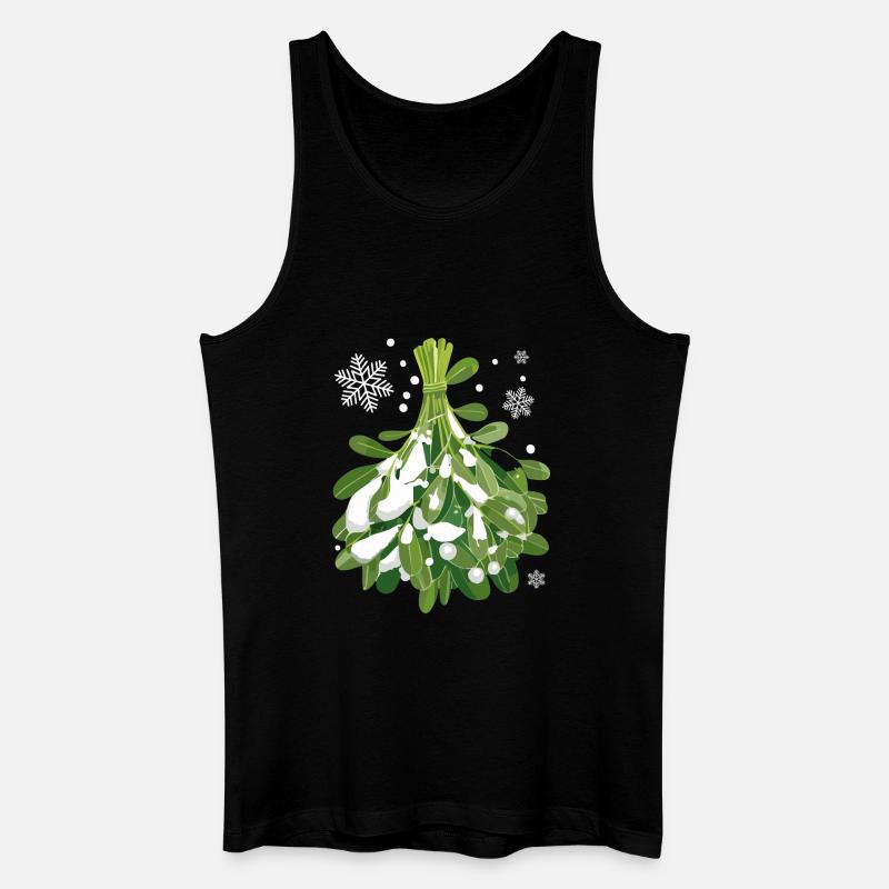 Mistelzweig - Männer Bio Tank Top - Schwarz