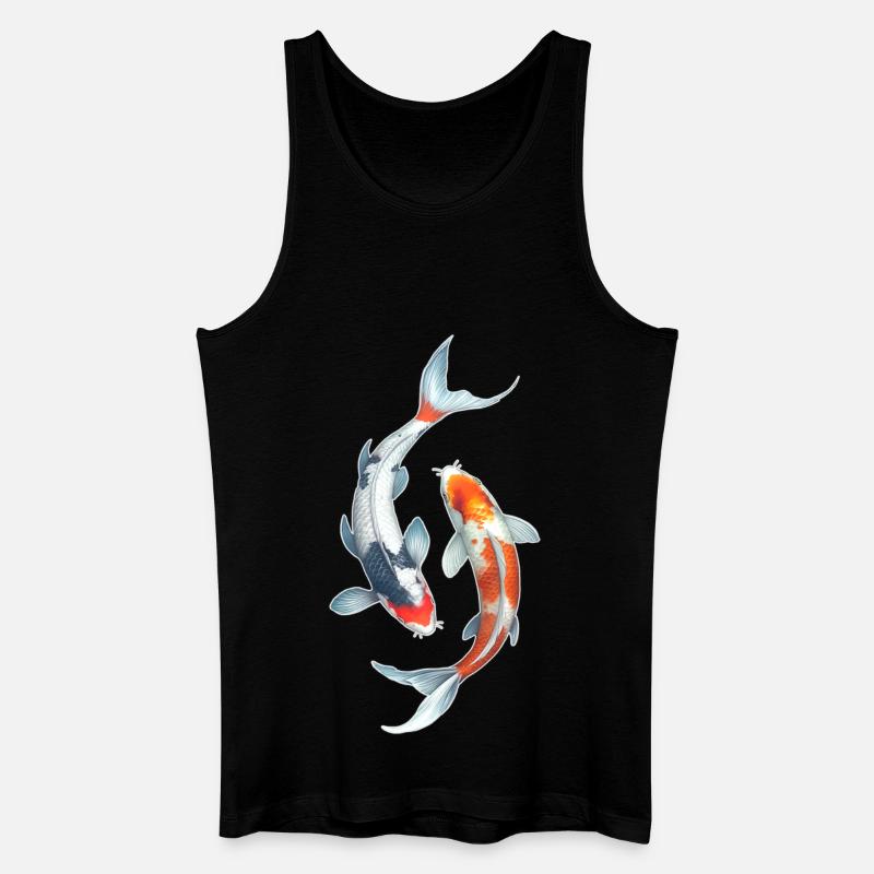Koi Karpfen - Männer Bio Tank Top - Schwarz