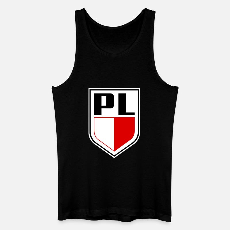 Polnische Flagge Nationalfarben Polnisch - Männer Bio Tank Top - Schwarz