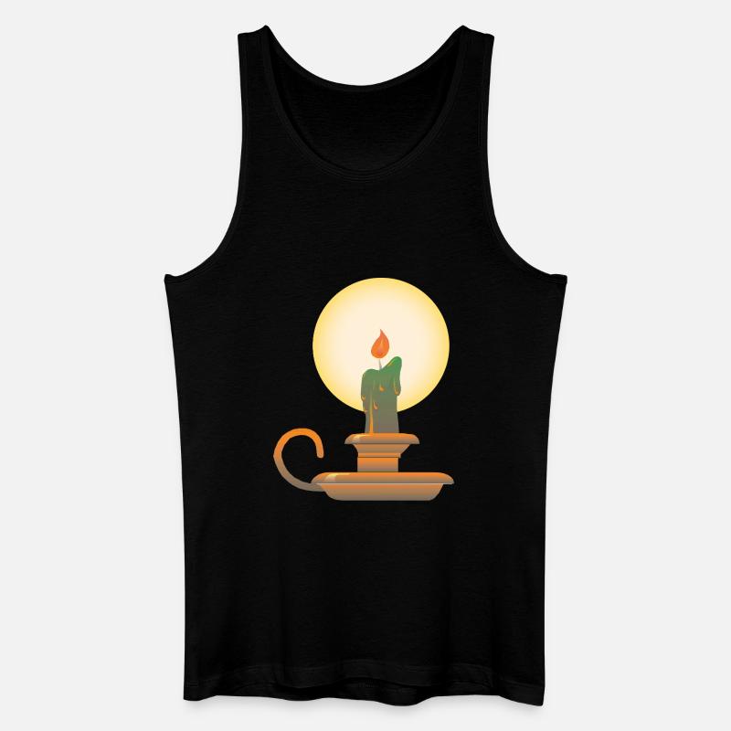 Kerzenständer | candlestick public Domain graphic - Männer Bio Tank Top - Schwarz
