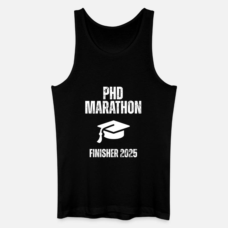 PhD Marathon Finisher 2025 - Männer Bio Tank Top - Schwarz