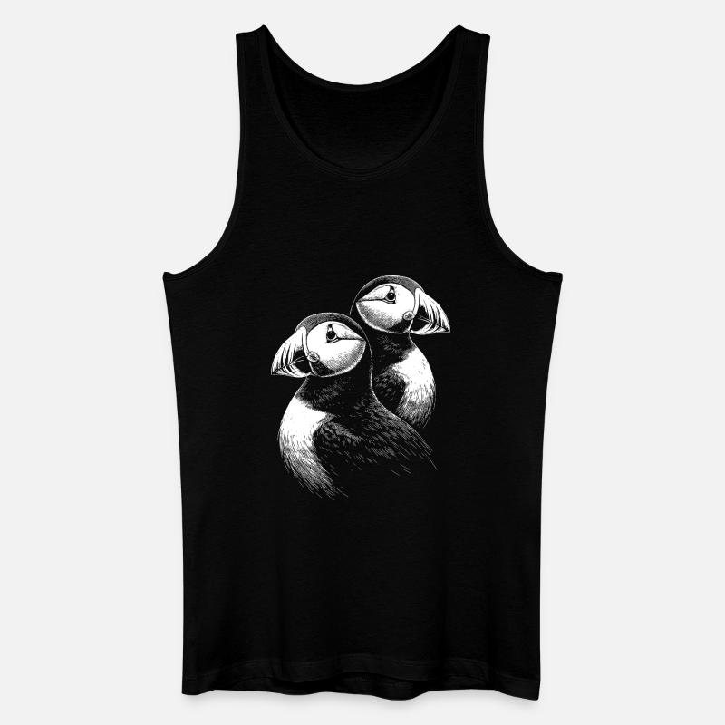 Papageitaucher - Männer Bio Tank Top - Schwarz