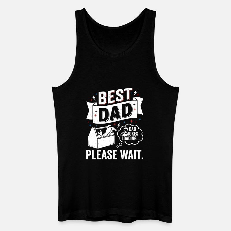 Bester Papa: Dad-Jokes laden - Männer Bio Tank Top - Schwarz