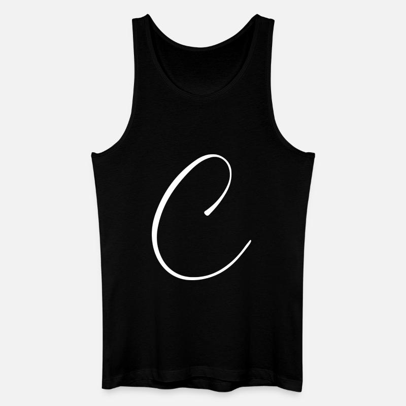 C - Männer Bio Tank Top - Schwarz