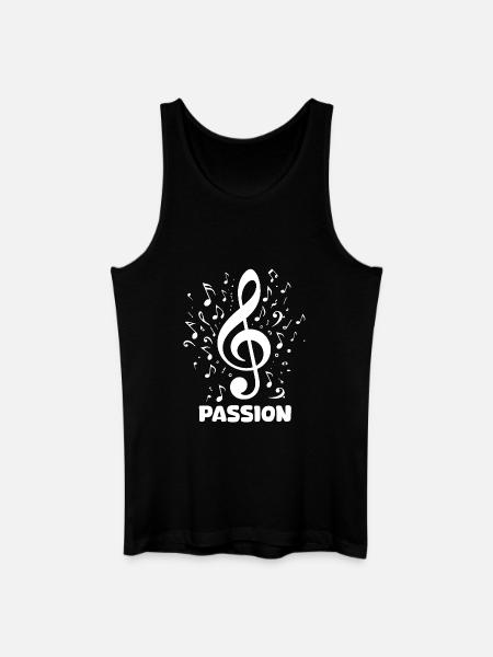PASSION clef music design - Men’s Organic Tank Top - black