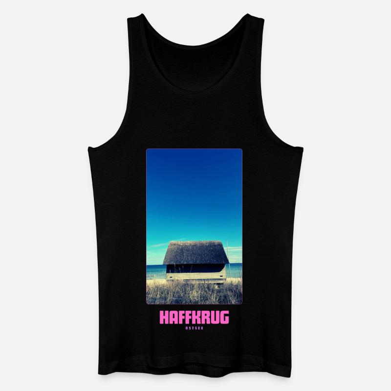 HAFFKRUG Strand - Männer Bio Tank Top - Schwarz
