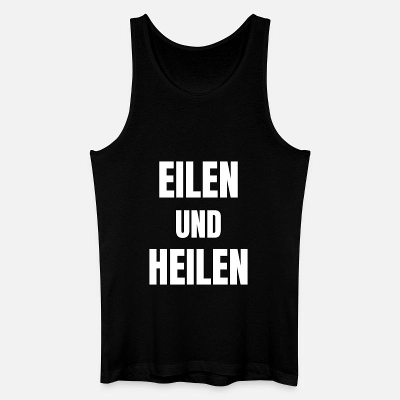 Eilen und Heilen - Männer Bio Tank Top - Schwarz
