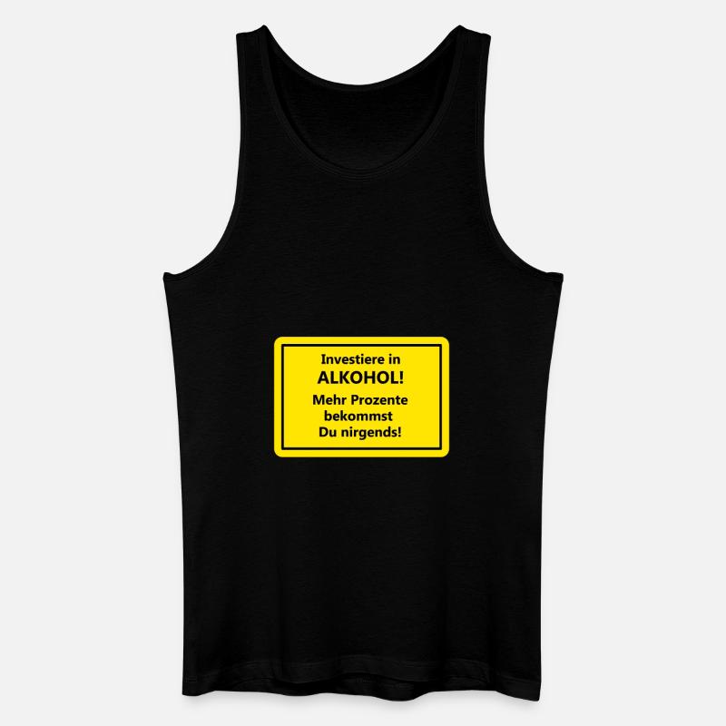 Alkohol - Männer Bio Tank Top - Schwarz