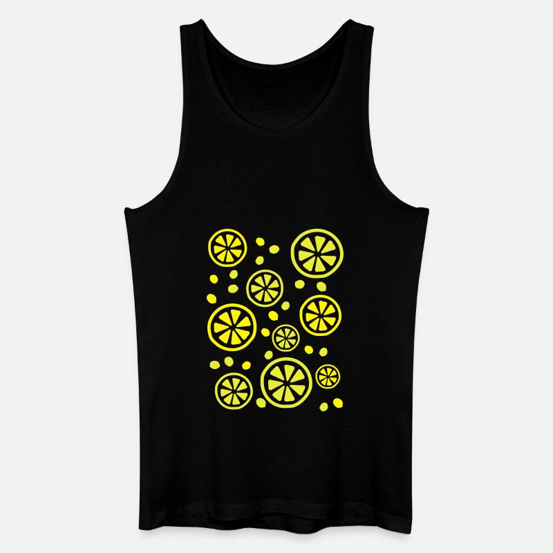 Lemon Lime Zitrusfrüchte - Männer Bio Tank Top - Schwarz