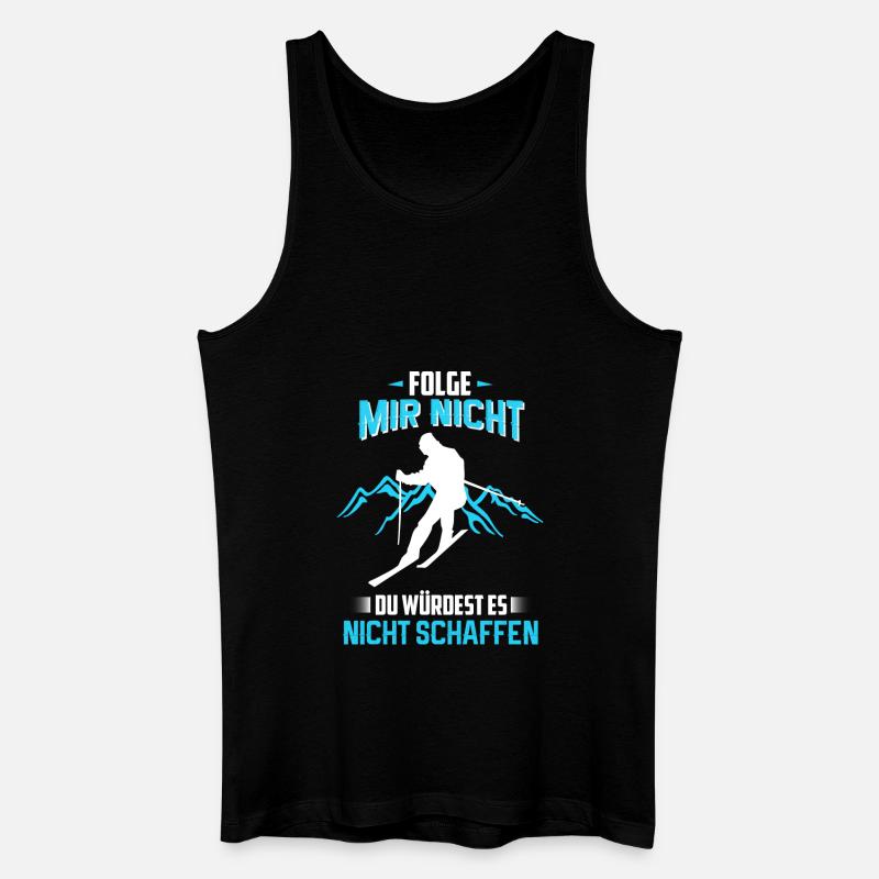 skifahren - Männer Bio Tank Top - Schwarz