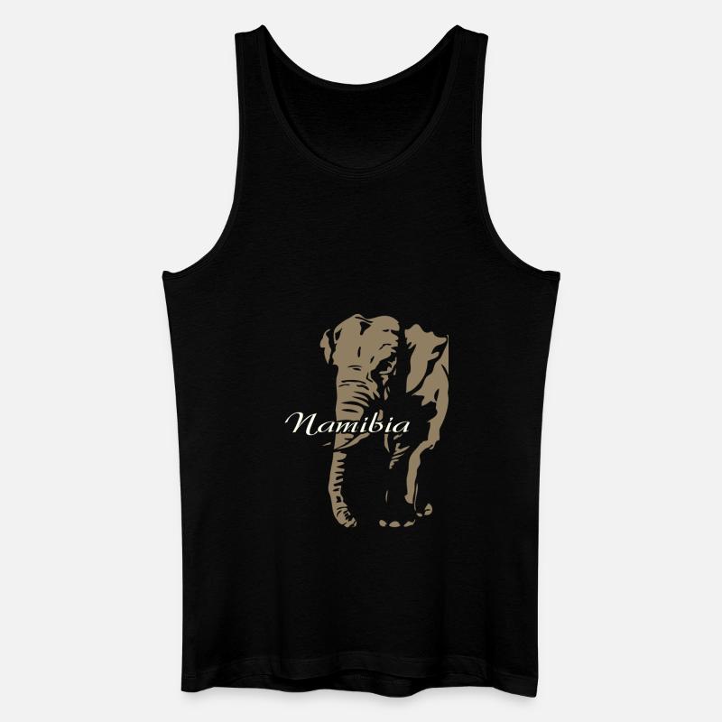 Namibia - Elephant - Elefant - Männer Bio Tank Top - Schwarz
