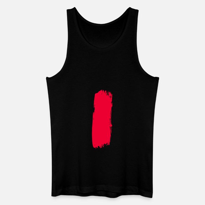 Der rote Strich - Männer Bio Tank Top - Schwarz