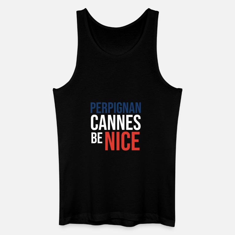 Perpignan Souvenir - Männer Bio Tank Top - Schwarz