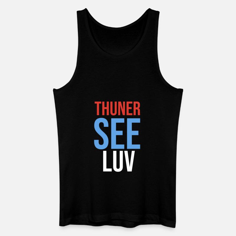 Thunersee Luv - Männer Bio Tank Top - Schwarz