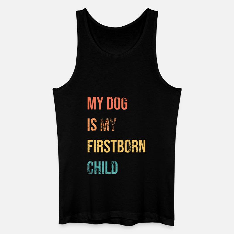 Dog Firstborn - Männer Bio Tank Top - Schwarz