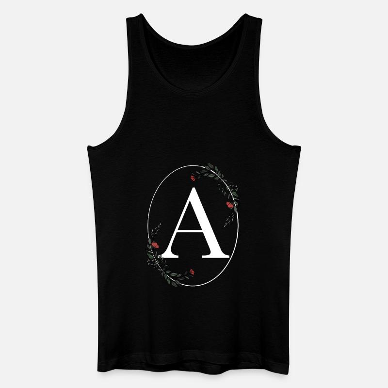 Buchstabe A - Männer Bio Tank Top - Schwarz