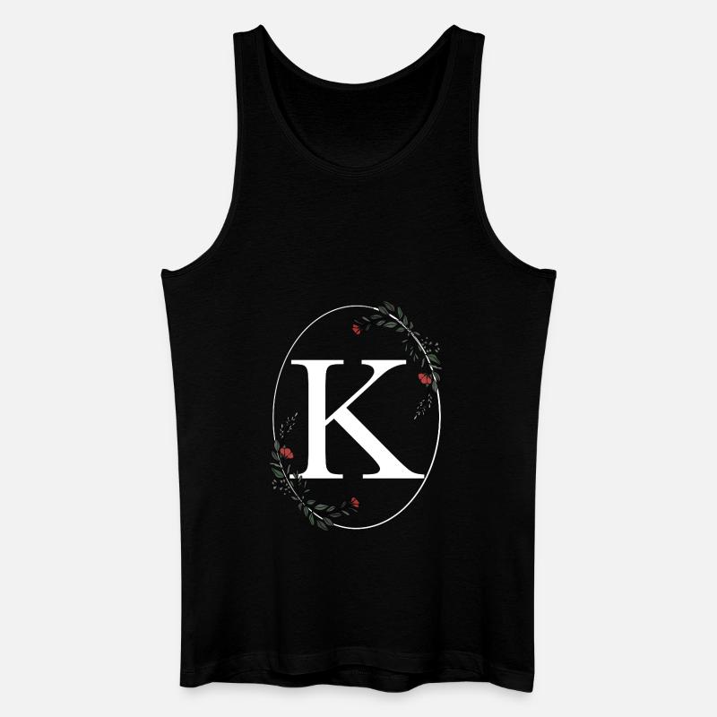 Buchstabe K - Männer Bio Tank Top - Schwarz