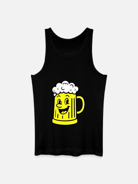 Bierkrug Comic Bier - Männer Bio Tank Top - Schwarz