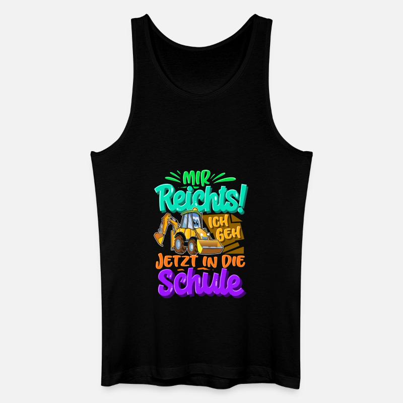Einschulung Bagger Schulkind - Männer Bio Tank Top - Schwarz