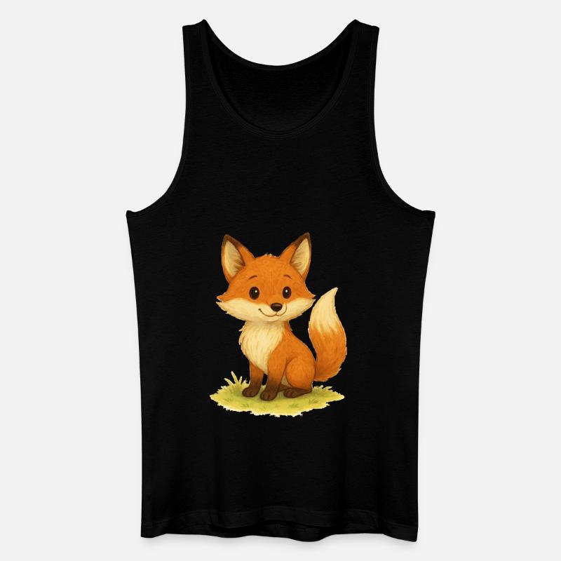 fuchs - Männer Bio Tank Top - Schwarz