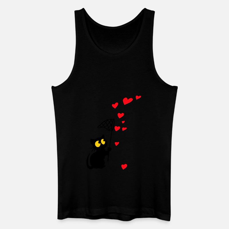 Georgie mit Herzchen - Männer Bio Tank Top - Schwarz