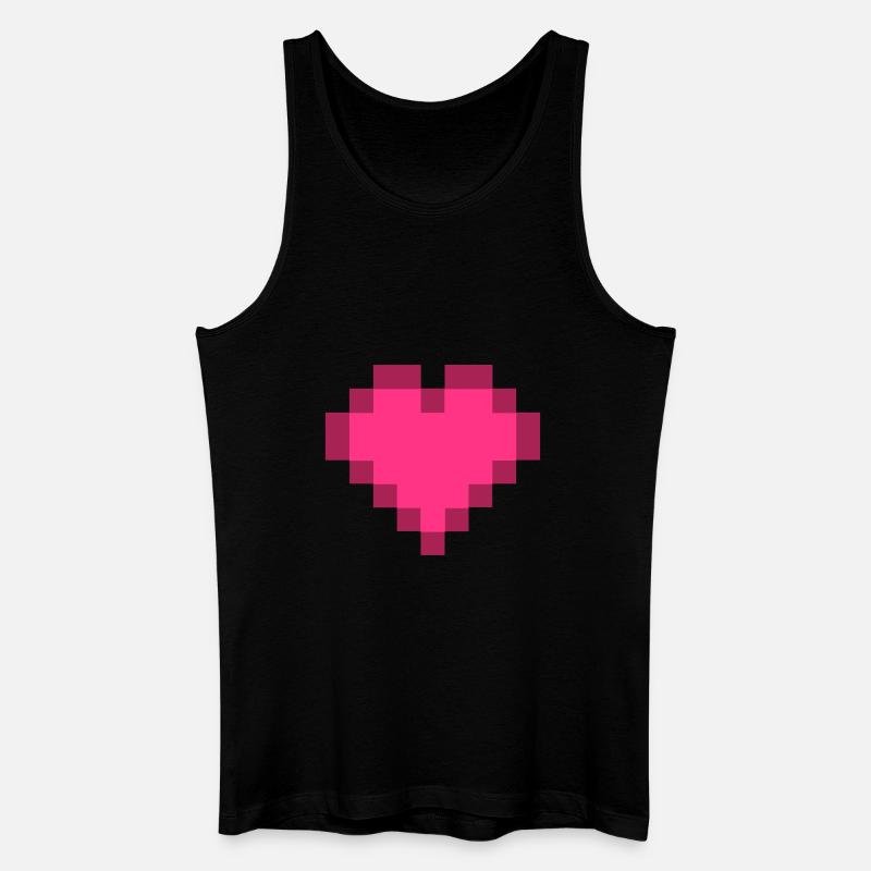 Digitales Herz - Männer Bio Tank Top - Schwarz